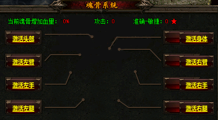 <strong>单职业传奇中激活魂骨增加哪些属</strong>